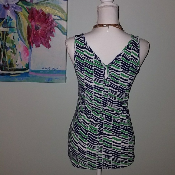 Banana Republic Emerald and Navy Tank Size Xs - Picture 2 of 4